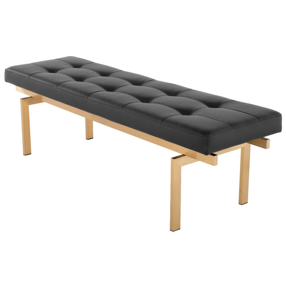 Nuevo HGTB331 LOUVE OCCASIONAL BENCH in BLACK